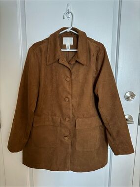 H&M Faux Suede Shirt Jacket